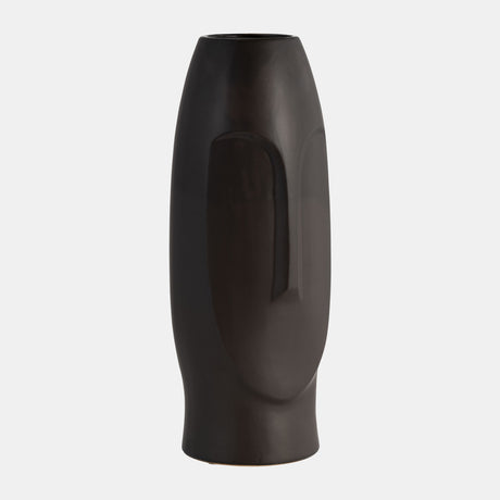 14"h Face Vase, Black from Sagebrook Home - Luna Furniture