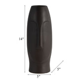 14"h Face Vase, Black from Sagebrook Home - Luna Furniture