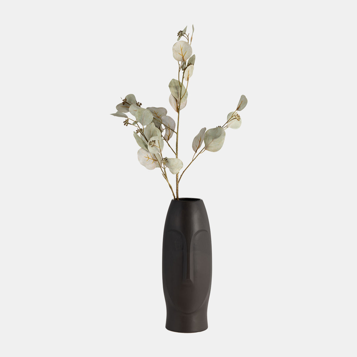 14"h Face Vase, Black from Sagebrook Home - Luna Furniture