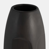 14"h Face Vase, Black from Sagebrook Home - Luna Furniture