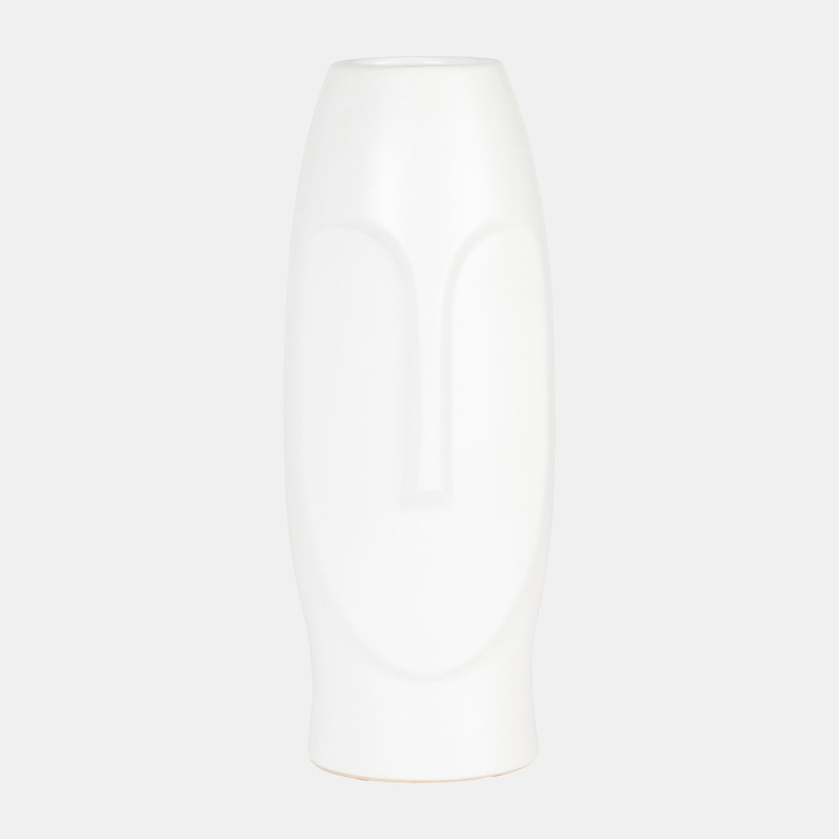 14"h Face Vase, White from Sagebrook Home - Luna Furniture