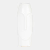 14"h Face Vase, White from Sagebrook Home - Luna Furniture