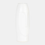 14"h Face Vase, White from Sagebrook Home - Luna Furniture