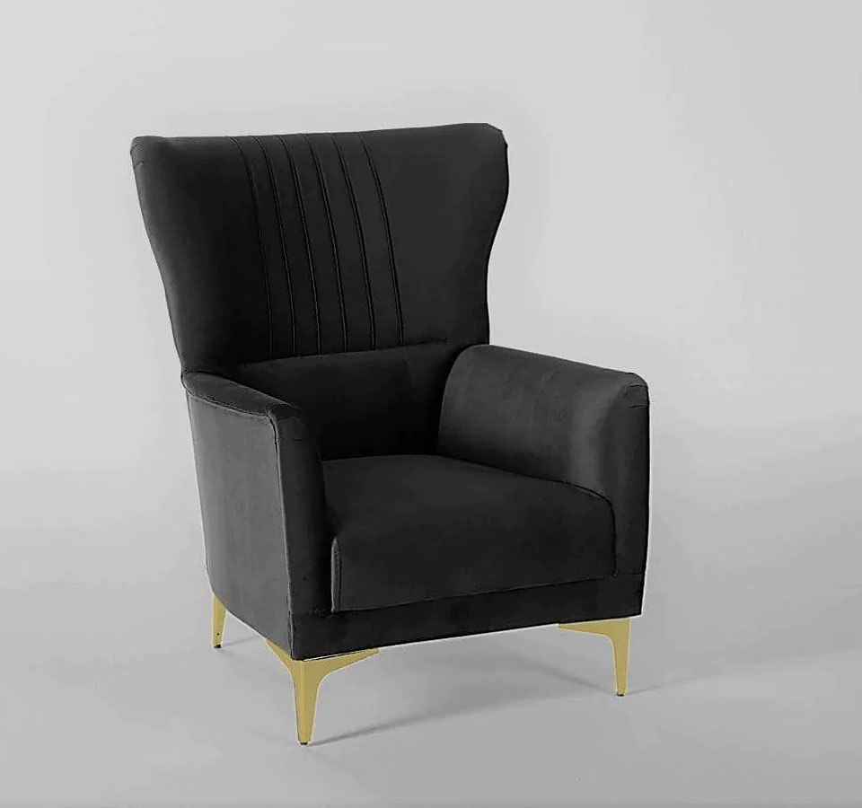 Carlino Napoly Black Accent Chair