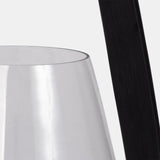 15"h Glass Lantern W/ Wood Handle, Black from Sagebrook Home - Luna Furniture