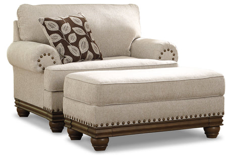 Harleson Wheat Chair and Ottoman -  Ashley - Luna Furniture