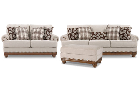 Harleson Wheat Sofa, Loveseat, and Ottoman -  Ashley - Luna Furniture