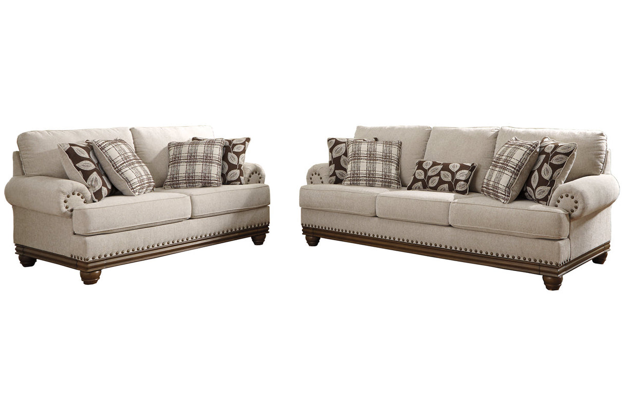 Harleson Wheat Sofa and Loveseat -  Ashley - Luna Furniture