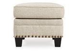 Claredon Linen Chair and Ottoman from Ashley - Luna Furniture