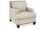 Claredon Linen Sofa, Loveseat, Chair and Ottoman from Ashley - Luna Furniture