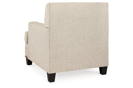 Claredon Linen Chair and Ottoman from Ashley - Luna Furniture