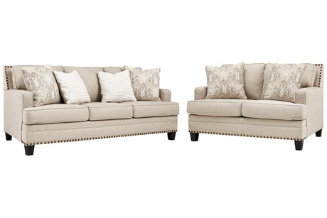 Claredon Linen Sofa and Loveseat -  Ashley - Luna Furniture