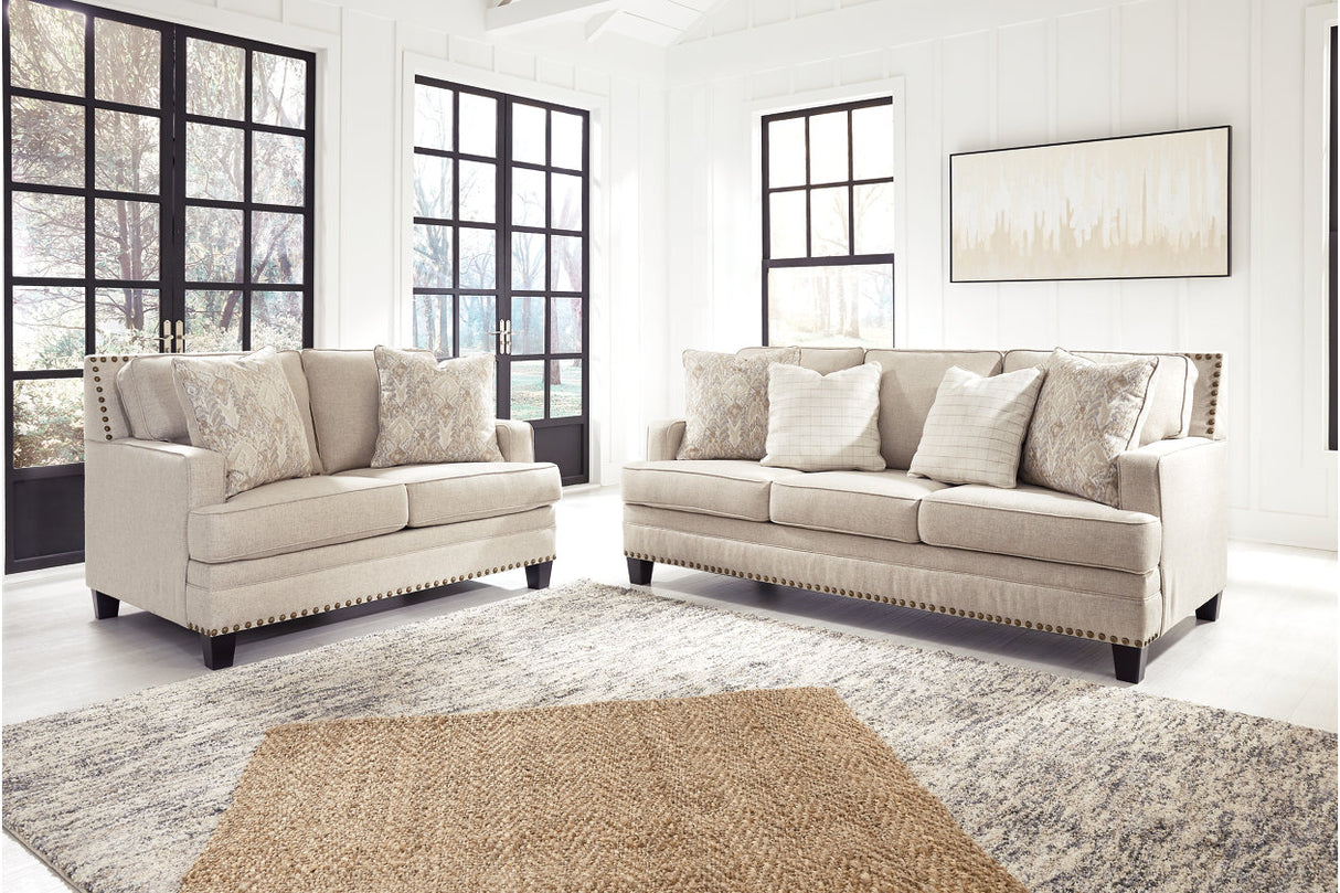 Claredon Linen Sofa, Loveseat and Chair from Ashley - Luna Furniture