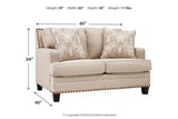 Claredon Linen Sofa, Loveseat and Chair from Ashley - Luna Furniture