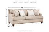 Claredon Linen Sofa, Loveseat and Chair from Ashley - Luna Furniture