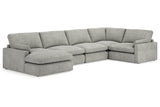 Sophie Gray 5-Piece Sectional with Chaise -  Ashley - Luna Furniture