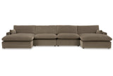 Sophie Cocoa 4-Piece Sectional with Chaise -  Ashley - Luna Furniture