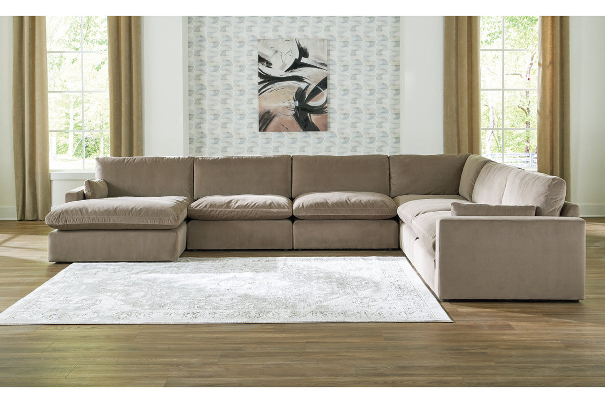 Sophie Cocoa 6-Piece Sectional with Chaise -  Ashley - Luna Furniture
