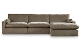 Sophie Cocoa 3-Piece Sectional Sofa Chaise -  Ashley - Luna Furniture