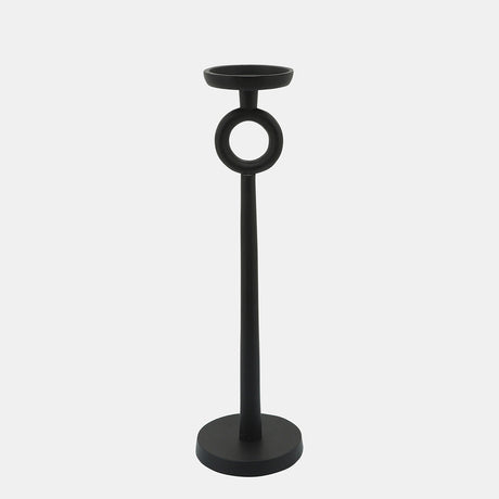 17"h Metal Candle Holder, Black from Sagebrook Home - Luna Furniture