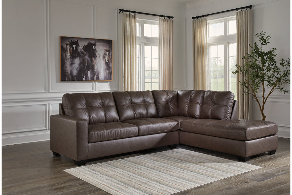 Barlin Mills Umber 2-Piece Sectional with Chaise -   - Luna Furniture