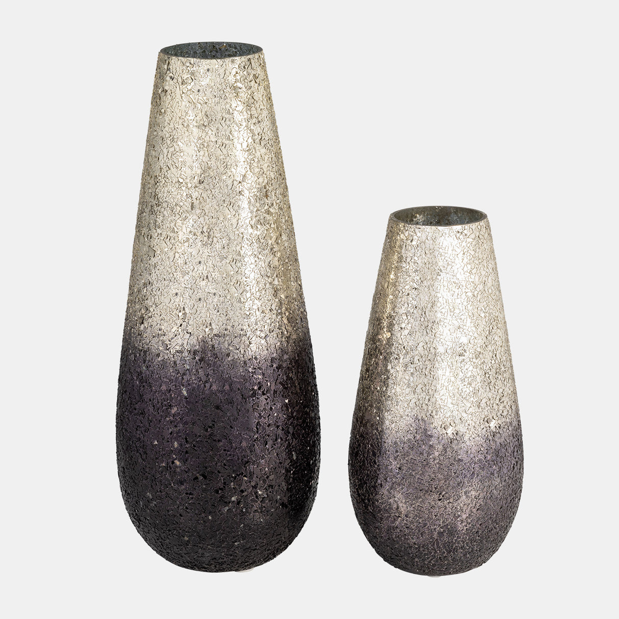 18" Crackled Vase, Plum Ombre from Sagebrook Home - Luna Furniture