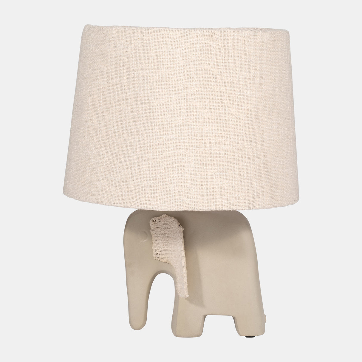 18" Ecomix Elephant Lamp, Beige from Sagebrook Home - Luna Furniture