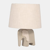 18" Ecomix Elephant Lamp, Beige from Sagebrook Home - Luna Furniture