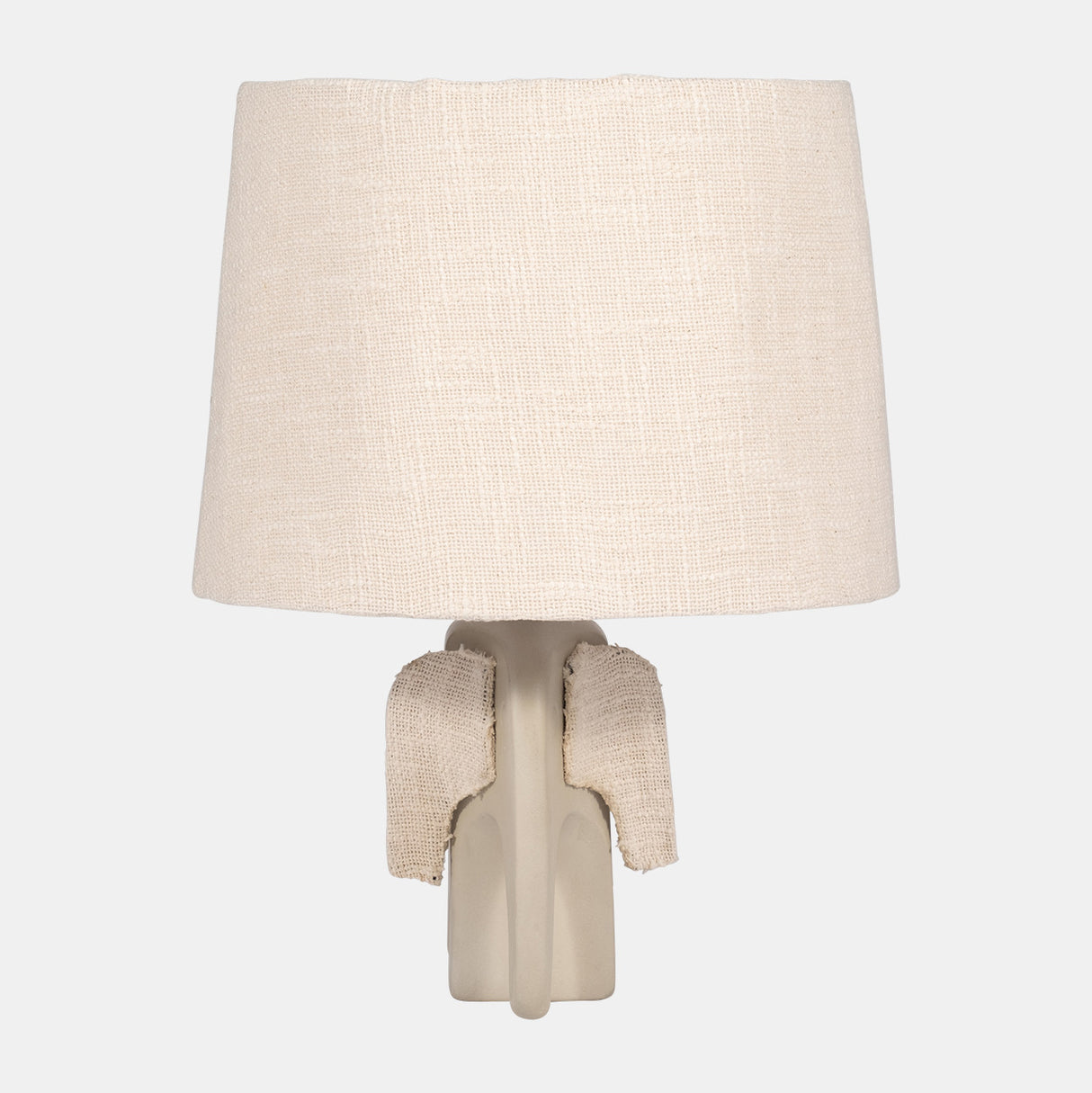 18" Ecomix Elephant Lamp, Beige from Sagebrook Home - Luna Furniture