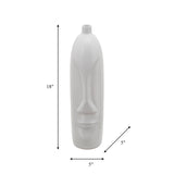 18"h Face Vase, White from Sagebrook Home - Luna Furniture