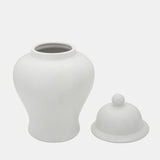 18"h Temple Jar, Matte White - 15871-01