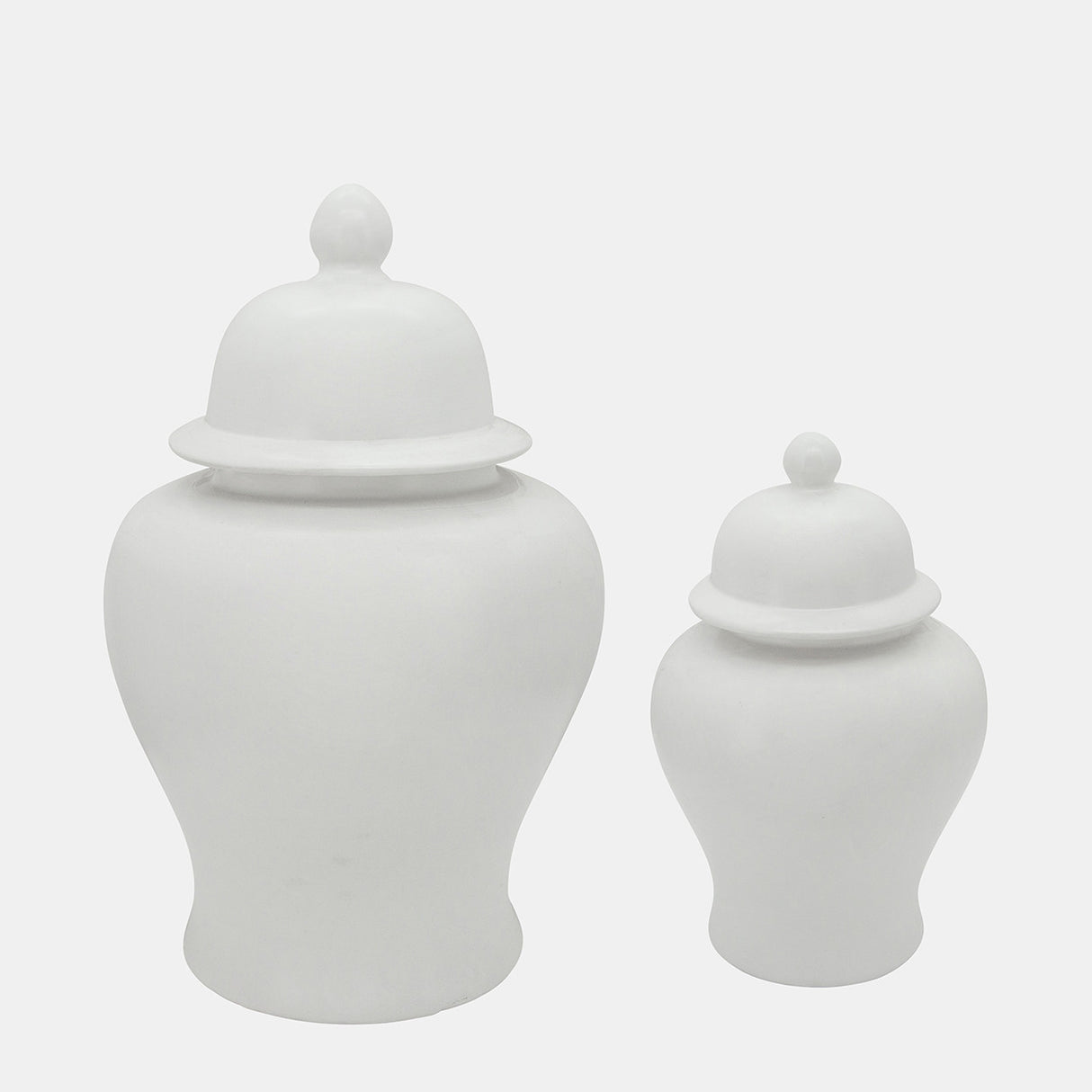 18"h Temple Jar, Matte White - 15871-01