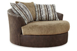 Alesbury Chocolate Sofa, Oversized Chair, Swivel Chair and Ottoman -  Ashley - Luna Furniture