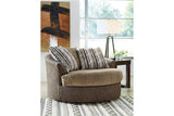 Alesbury Chocolate Sofa, Oversized Chair, Swivel Chair and Ottoman -  Ashley - Luna Furniture