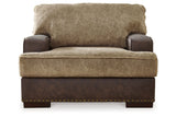 Alesbury Chocolate Sofa, Oversized Chair, Swivel Chair and Ottoman -  Ashley - Luna Furniture