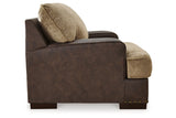 Alesbury Chocolate Oversized Chair and Ottoman -  Ashley - Luna Furniture