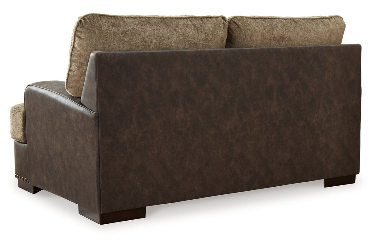 Alesbury Chocolate Sofa and Loveseat -  Ashley - Luna Furniture