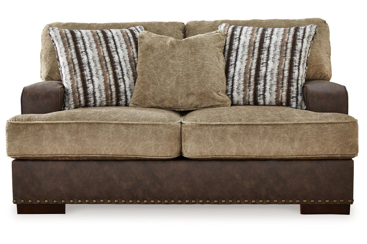 Alesbury Chocolate Sofa and Loveseat -  Ashley - Luna Furniture