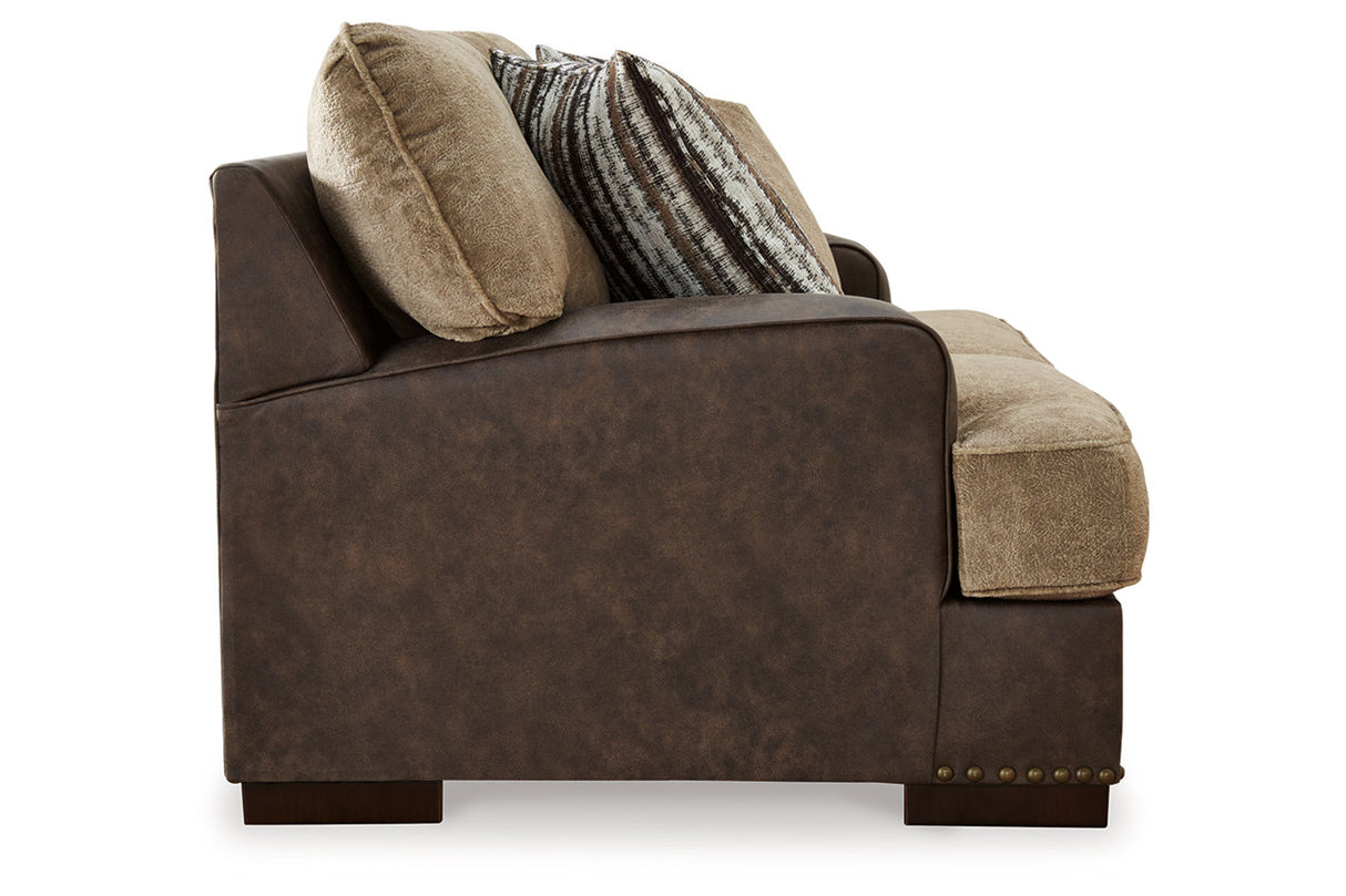 Alesbury Chocolate Sofa and Loveseat -  Ashley - Luna Furniture