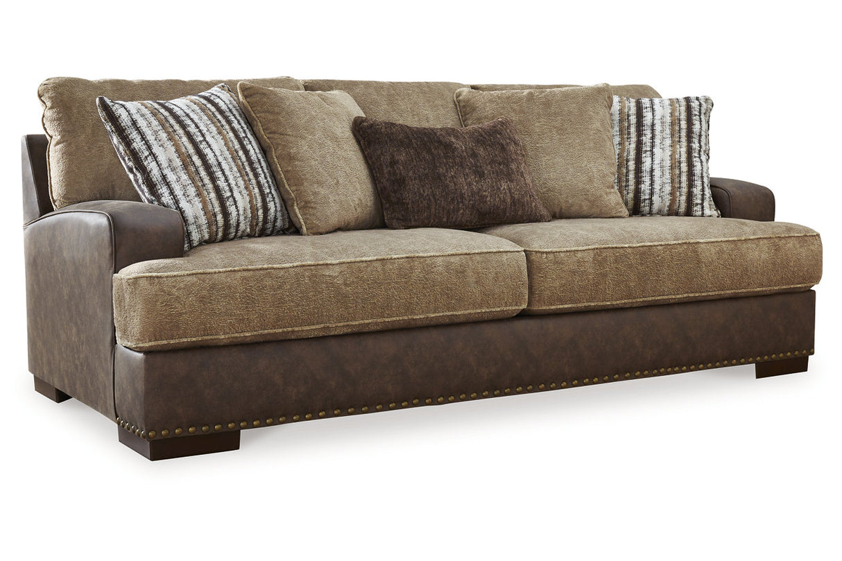 Alesbury Chocolate Sofa and Loveseat -  Ashley - Luna Furniture