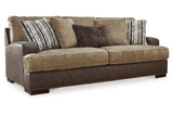 Alesbury Chocolate Sofa, Oversized Chair, Swivel Chair and Ottoman -  Ashley - Luna Furniture