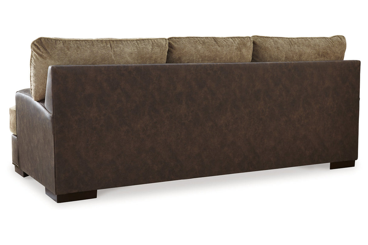 Alesbury Chocolate Sofa, Loveseat, Oversized Chair and Ottoman -  Ashley - Luna Furniture