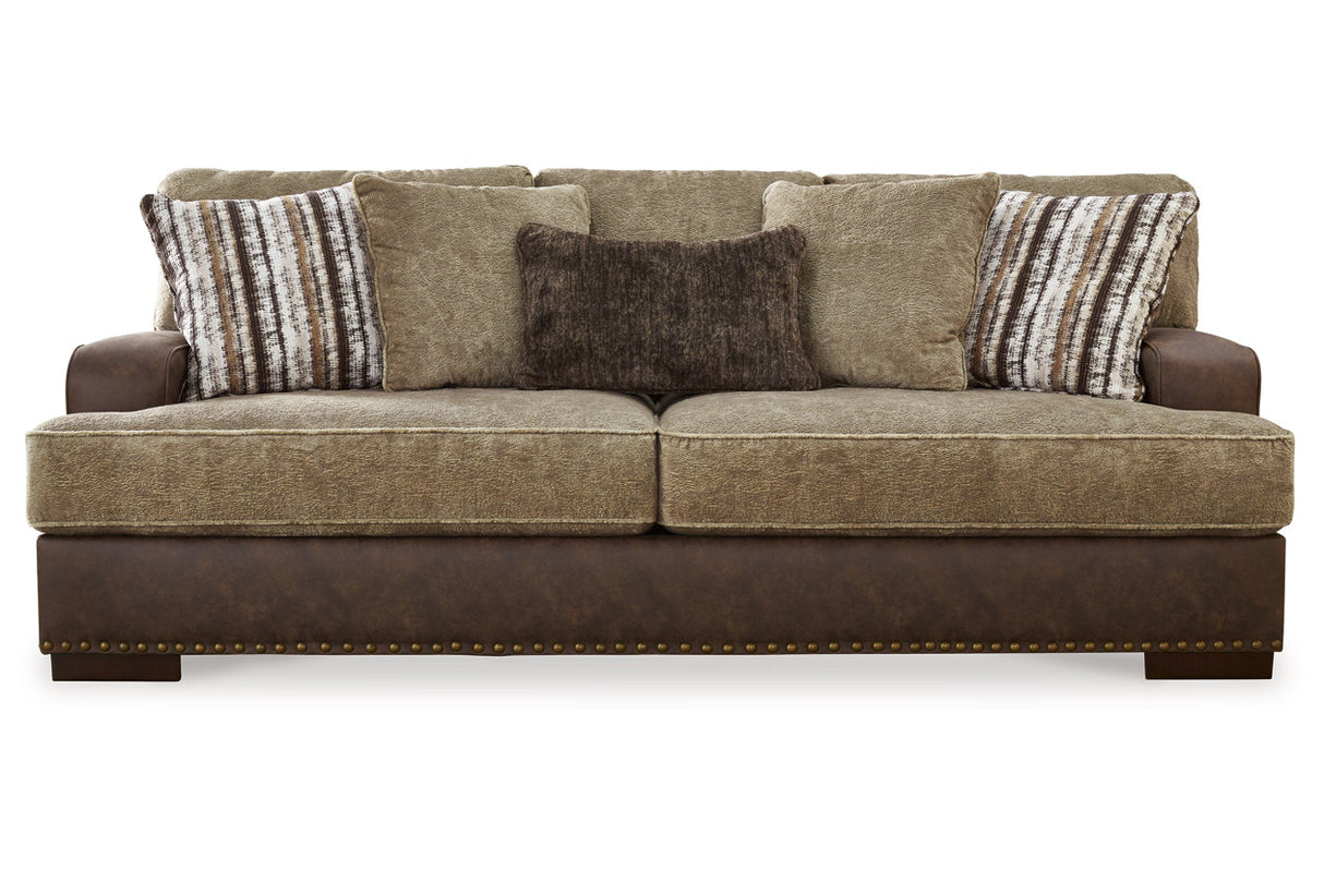 Alesbury Chocolate Sofa and Loveseat -  Ashley - Luna Furniture