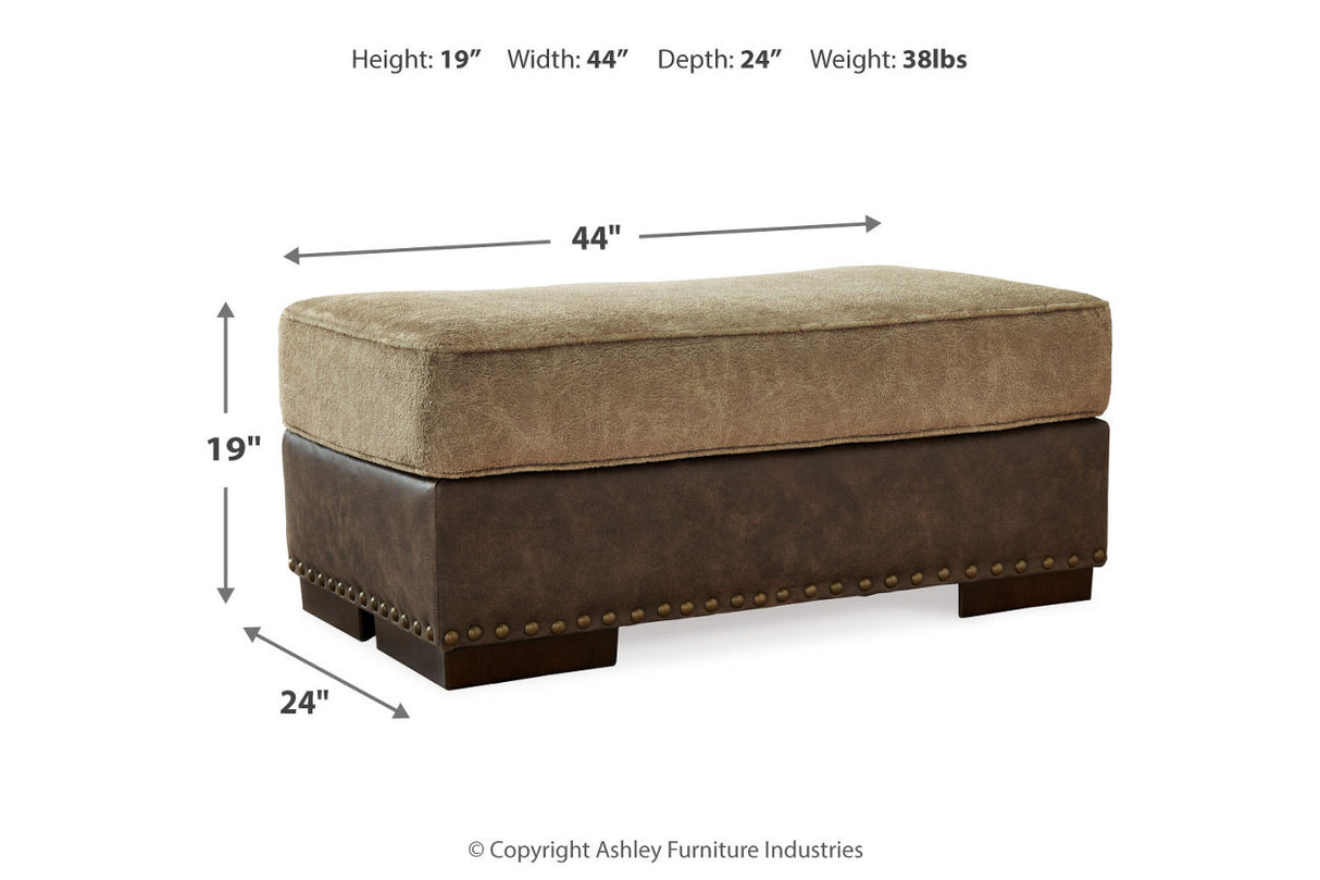 Alesbury Chocolate Sofa, Loveseat, Oversized Chair and Ottoman -  Ashley - Luna Furniture