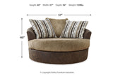 Alesbury Chocolate Sofa, Oversized Chair, Swivel Chair and Ottoman -  Ashley - Luna Furniture