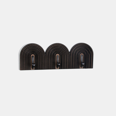 19" 3-arch Wall Hooks, Black from Sagebrook Home - Luna Furniture