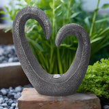 19" Heart Statue With Solar, Dark Grey from Sagebrook Home - Luna Furniture