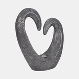 19" Heart Statue With Solar, Dark Grey from Sagebrook Home - Luna Furniture