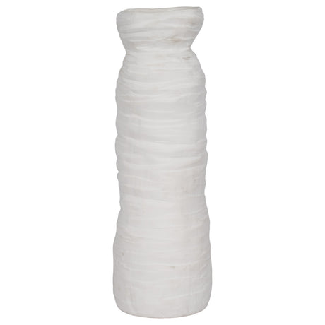 19" Horizontal Ribbed Matte Vase, Ivory from Sagebrook Home - Luna Furniture