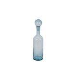 20" Glass Bottle With Stopper, Light Blue from Sagebrook Home - Luna Furniture